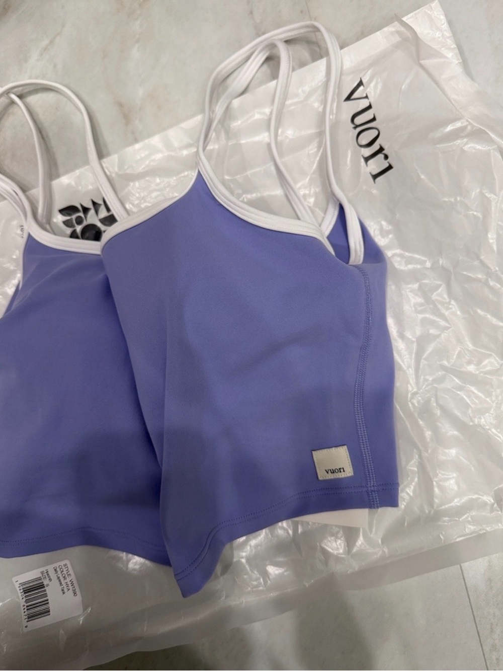 NWT Vuori Daily Layered Tank Hyacinth - Picture 5 of 5